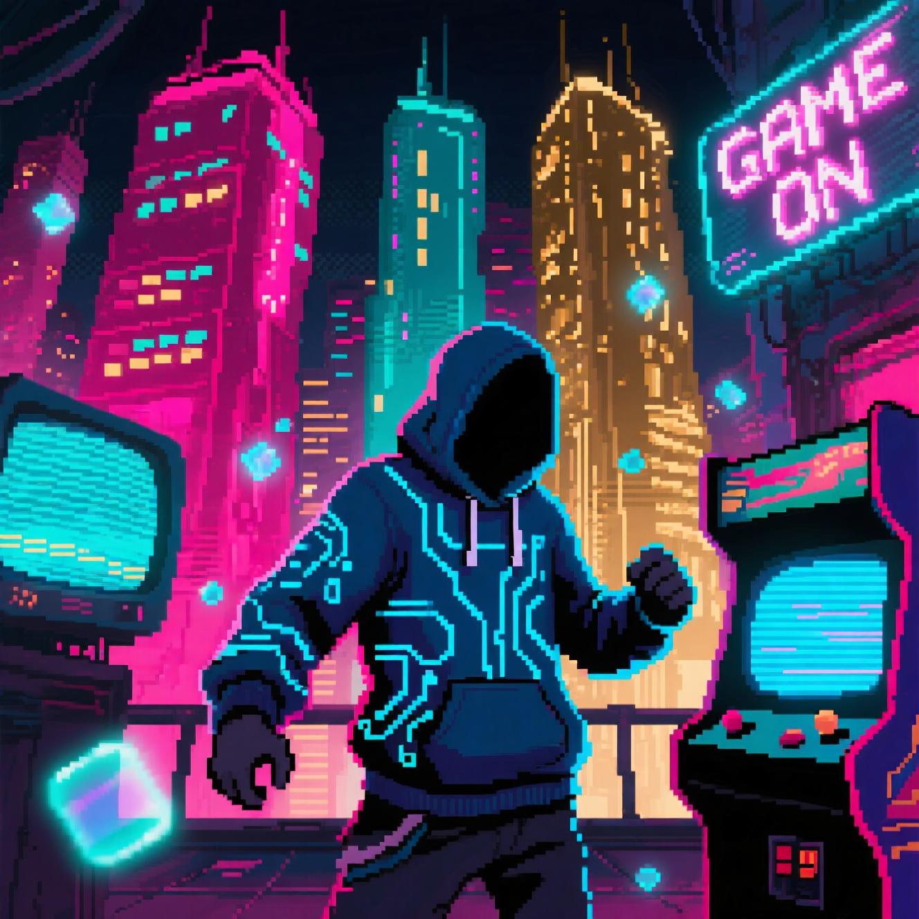 Retro Pixel Rush hoodie